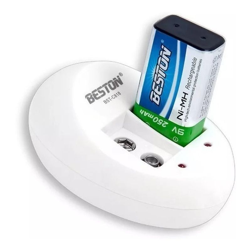 BESTON - Batería 9 Voltios 250mah+ Cargador 2 Puertos Beston Bst-c818