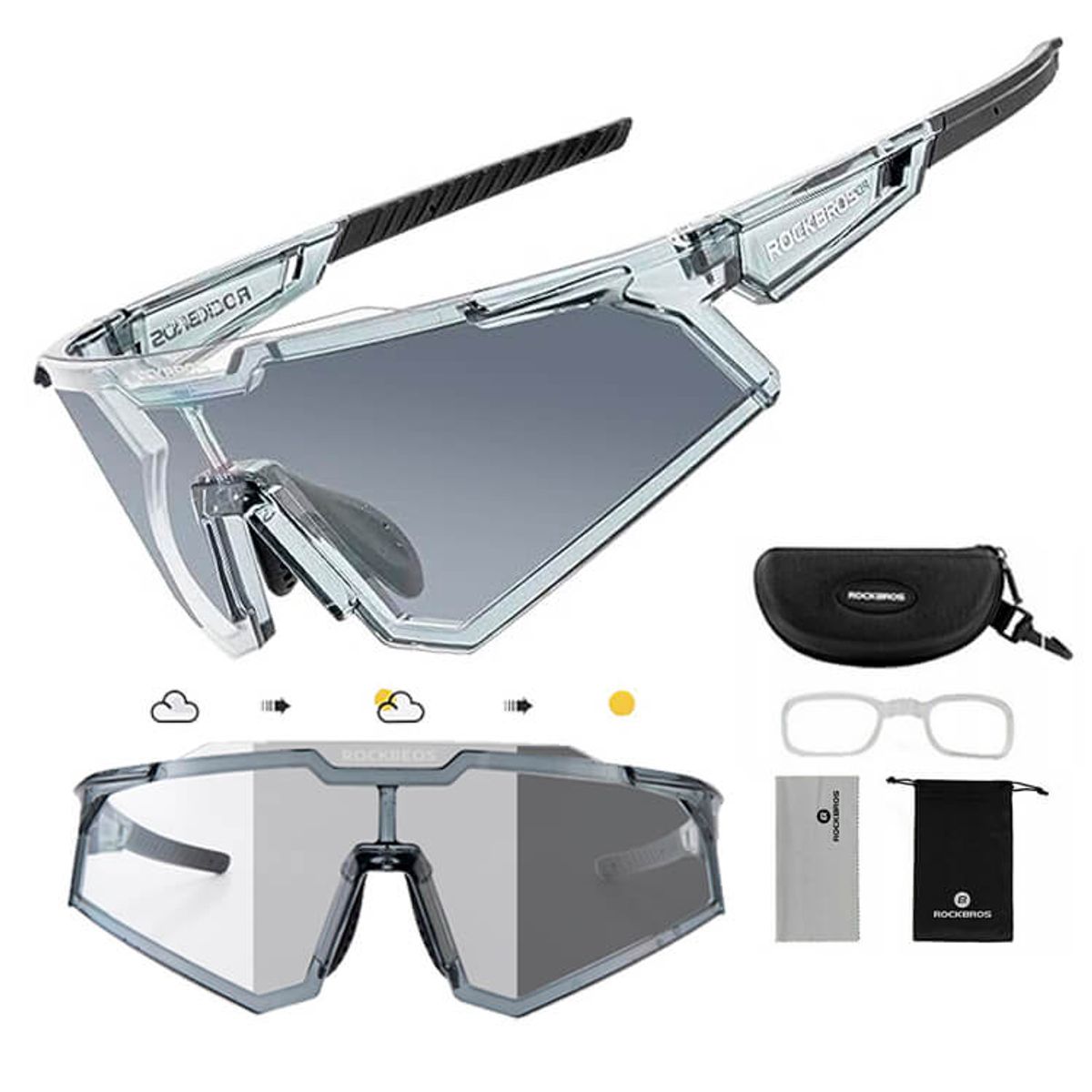 ROCKBROS - Gafas Fotocromáticas Rockbros Polarizadas SP291 - Negras