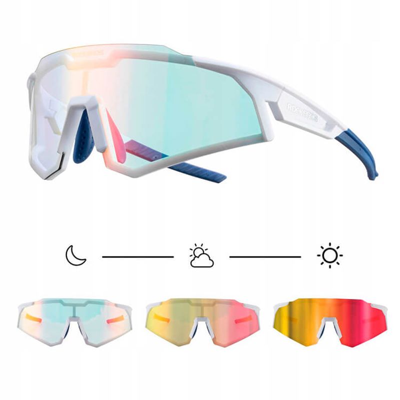 ROCKBROS - Gafas Fotocromáticas Rockbros Polarizadas SP291 - Blancas