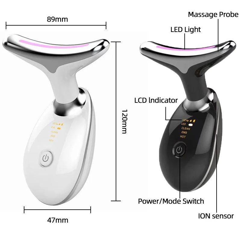 GENERICO - Masajeador Facial con vibración de microcorriente EMS Negro