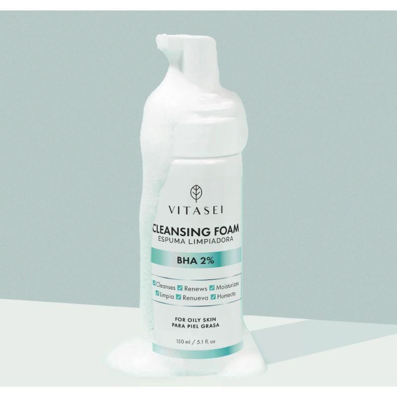 VITASEI - ESPUMA LIMPIADORA CON ÁCIDO SALICÍLICO Y EXTRACTOS NATURALES