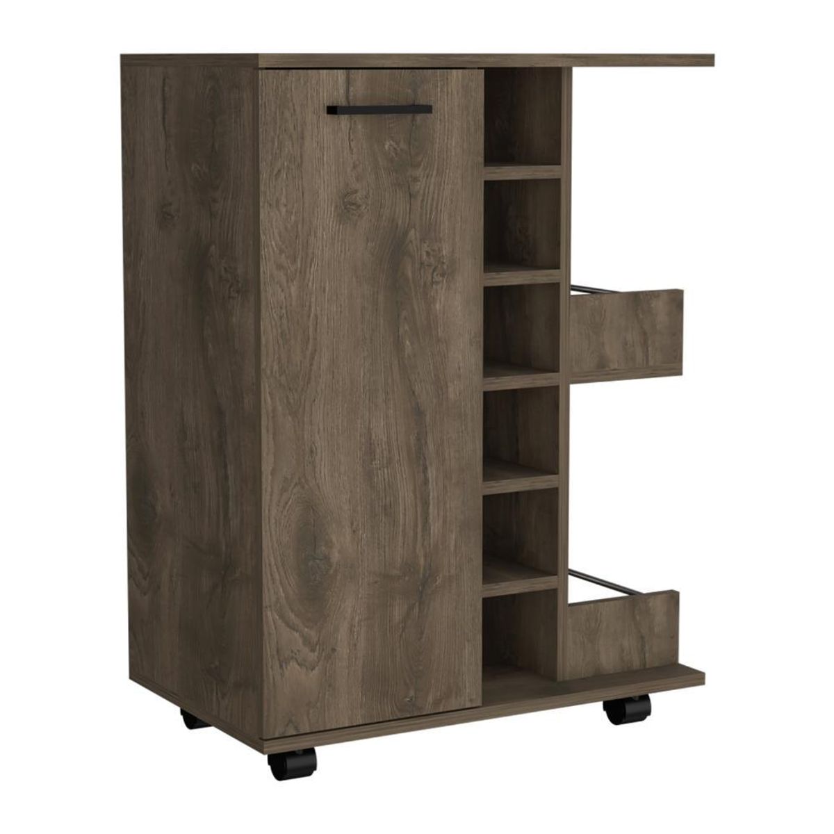 RTA DESIGN - Bar Bajo Telmo Nogal con una puerta abatible