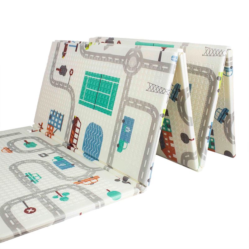 BEBESIT - Tapete de Juego Bebe Gateo Plegable Doble faz 200x180x1 Cm