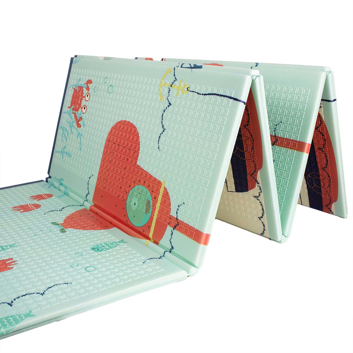 BEBESIT - Tapete de Juego Bebe Gateo Plegable Doble faz 200x180x1 Cm