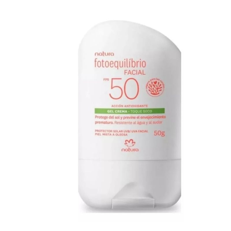 NATURA - Protector solar facial Toque seco FPS50 Fotoequilibrio Natura- 50 gr