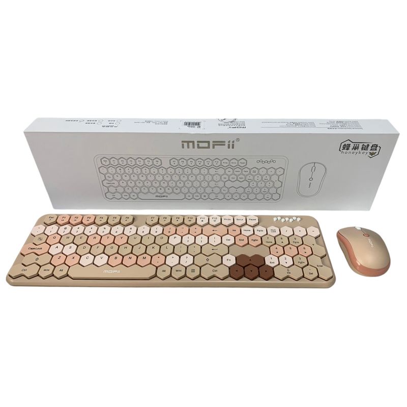 GENERICO - Combo Inalámbrico Teclado Y Mouse Mofii Honey S Silencioso Milk Tee