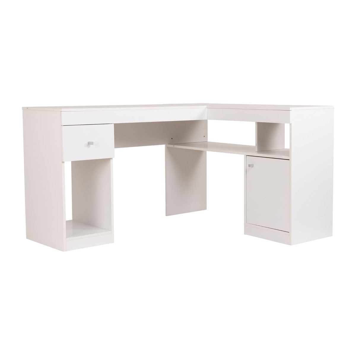 MUEBLES FIOTTI - Escritorio Fiotti en L Blanco Nilo