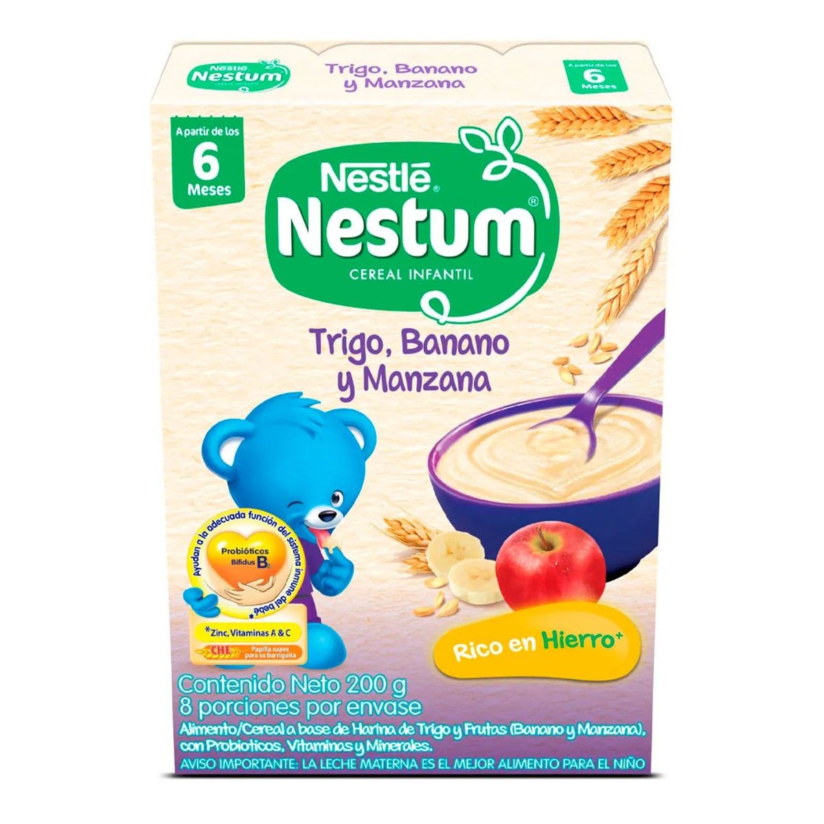 NESTUM - Cereal Infantil Nestum Trigo y Frutas x 200g