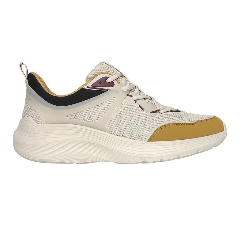 SKECHERS - Tenis Hombre Skechers Bobs Squad - Beige-Amarillo