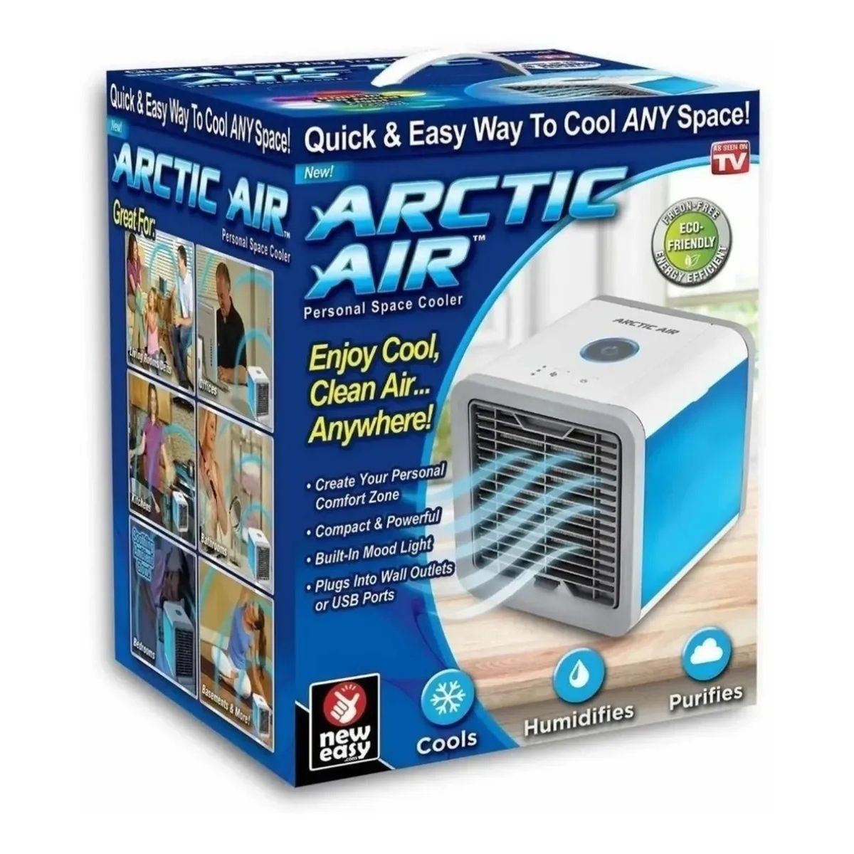 HOME - Miniaire Acondicionado Portátil 3en1 Purificador Humificador