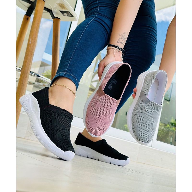GENERICO - Zapatillas Corte Bajo Dama Tipo Media Extra Cómodas
