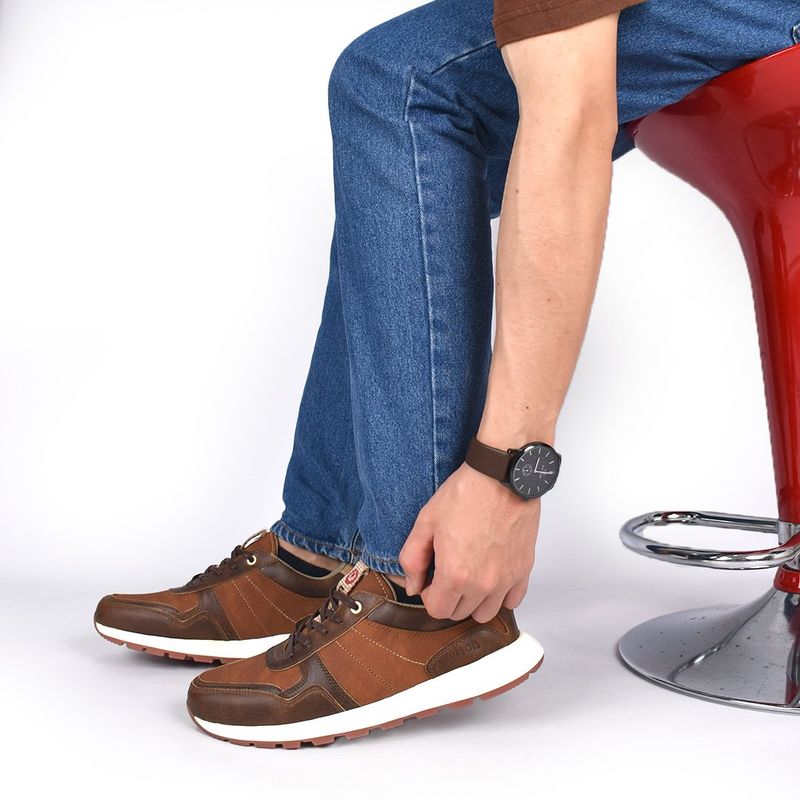 URBOTS - Tenis Deportivo en Cuero Para Hombre