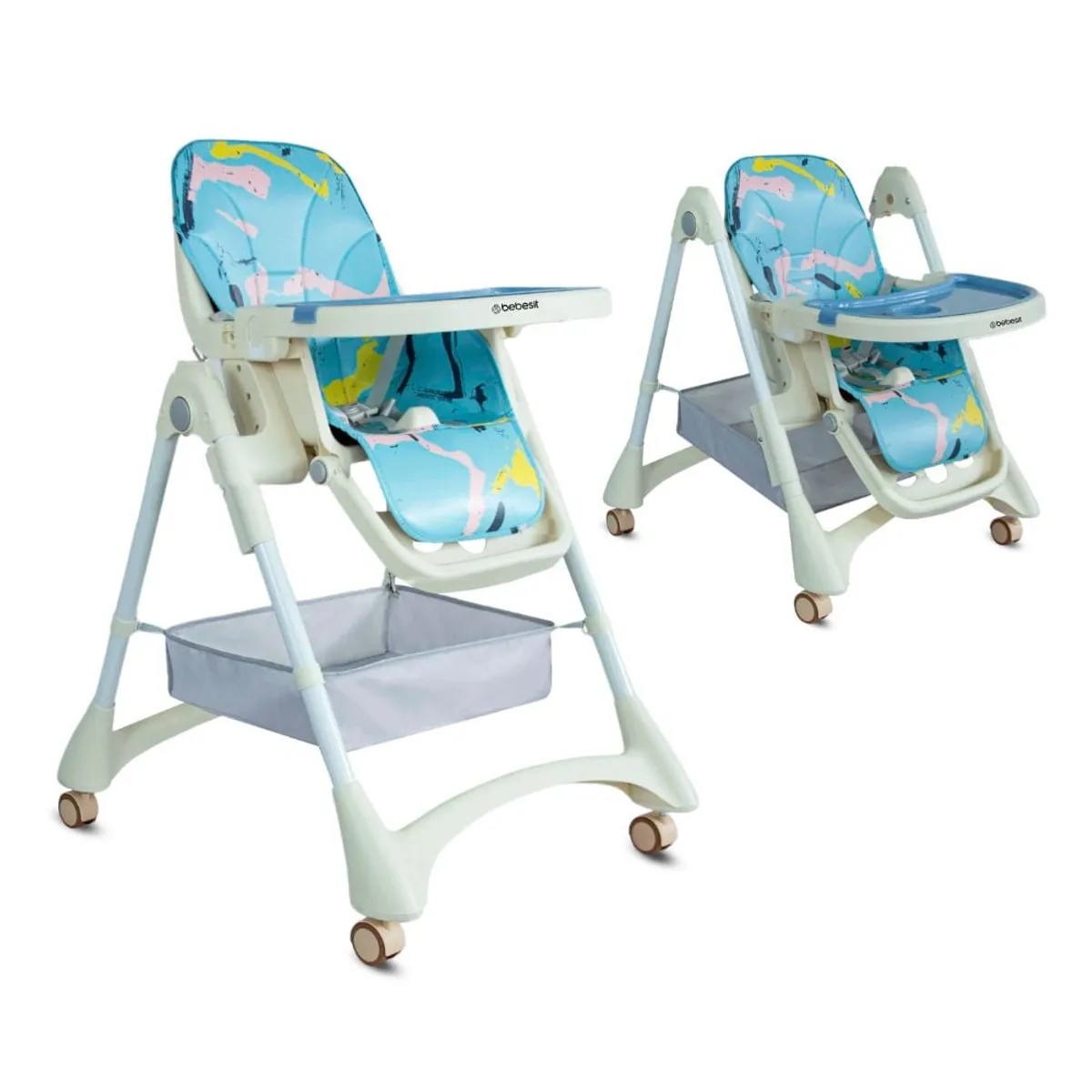 BEBESIT - Silla de comer para bebé Aquarella Azul