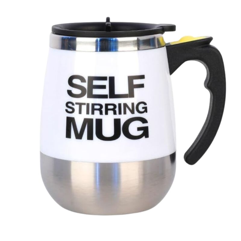GENERICO - Pocillo Mug Mezclador Eléctrico Termo Frio Caliente Cafe Blanco