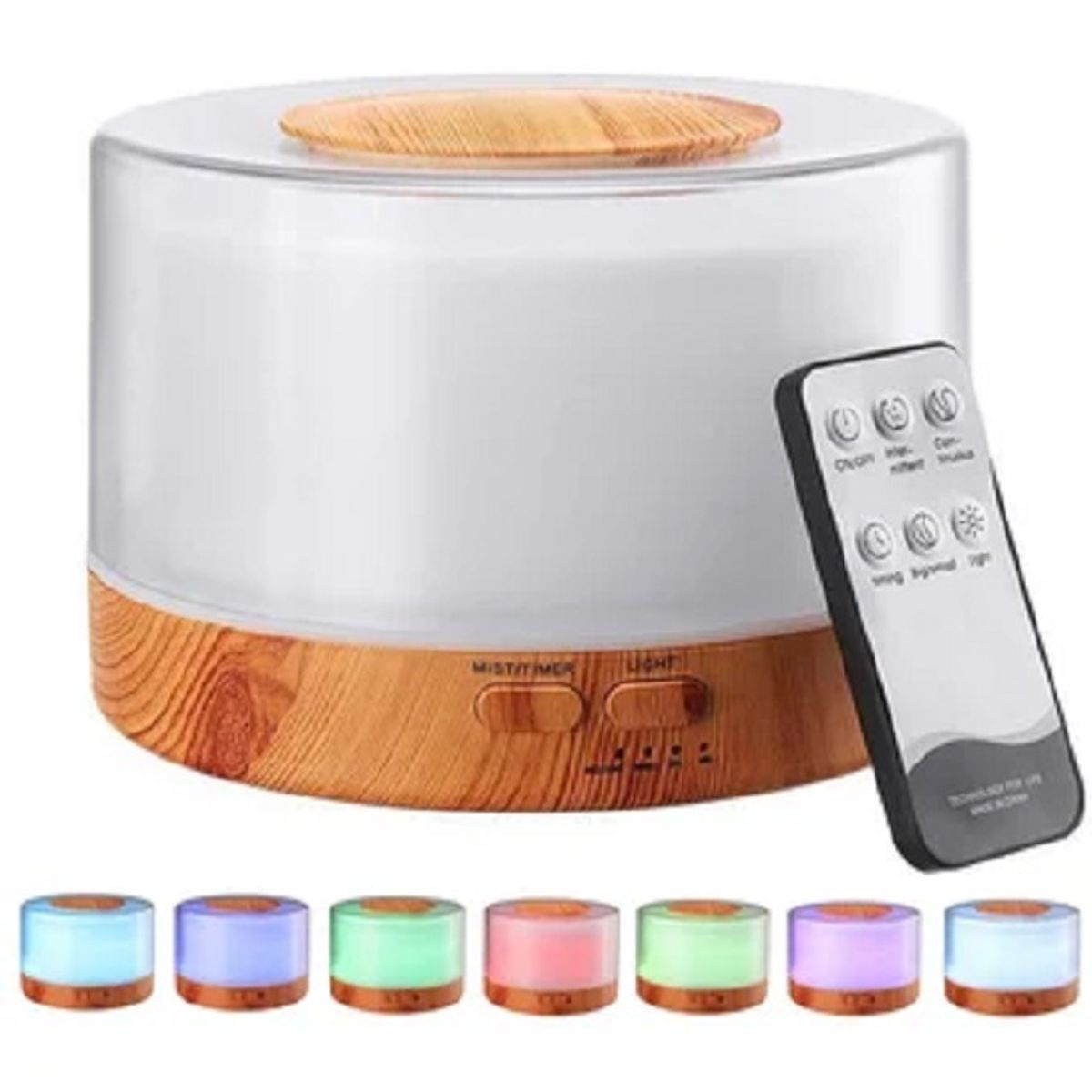 HOME - Humidificador Difusor Atomizador Madera 500ml Mas Vendido