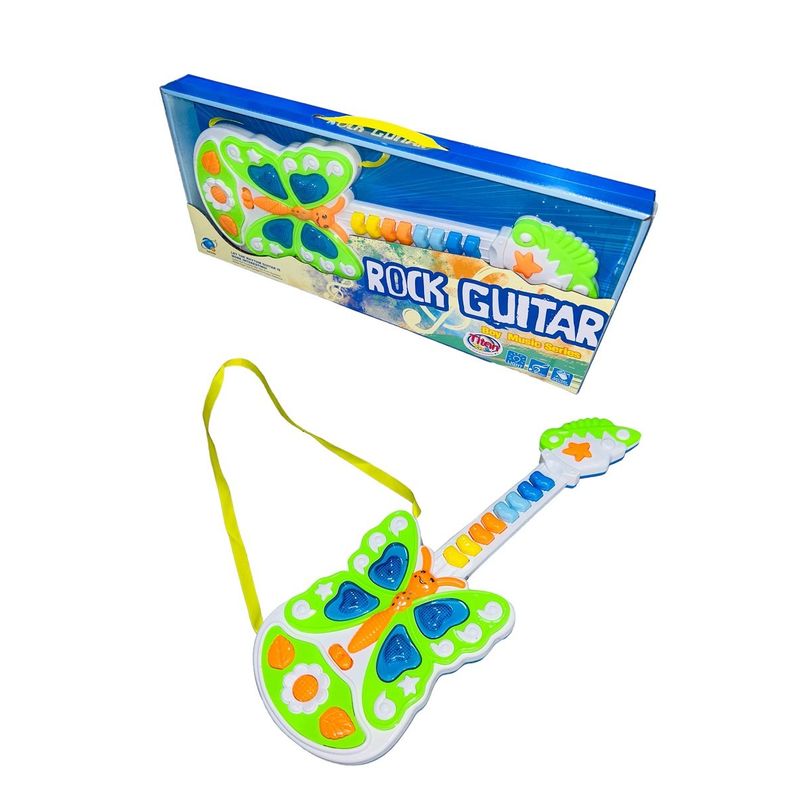 GENERICO - Guitarra Con Luces - Juguete Musical Para Niños Verde-Azul