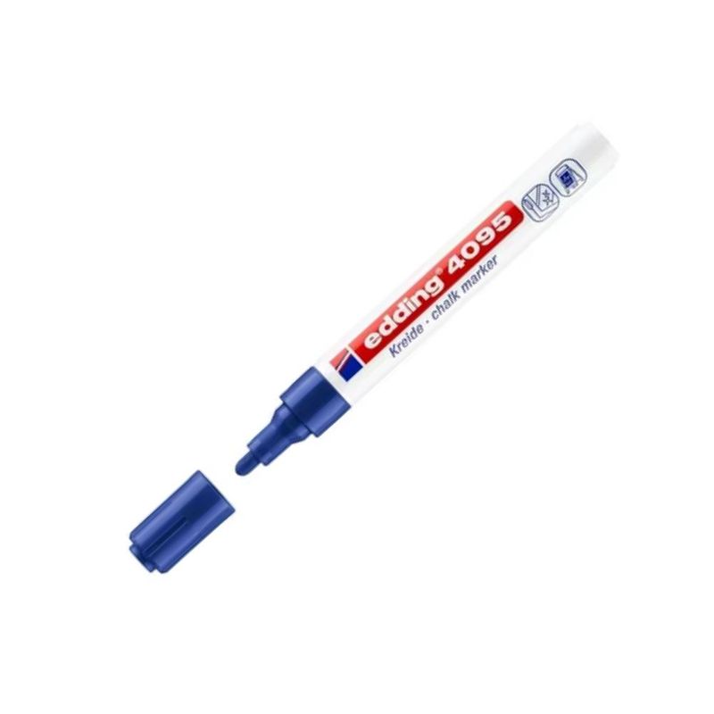 EDDING - Marcador De Tiza Azul Para Pizarra Y Vidrio Edding 4095