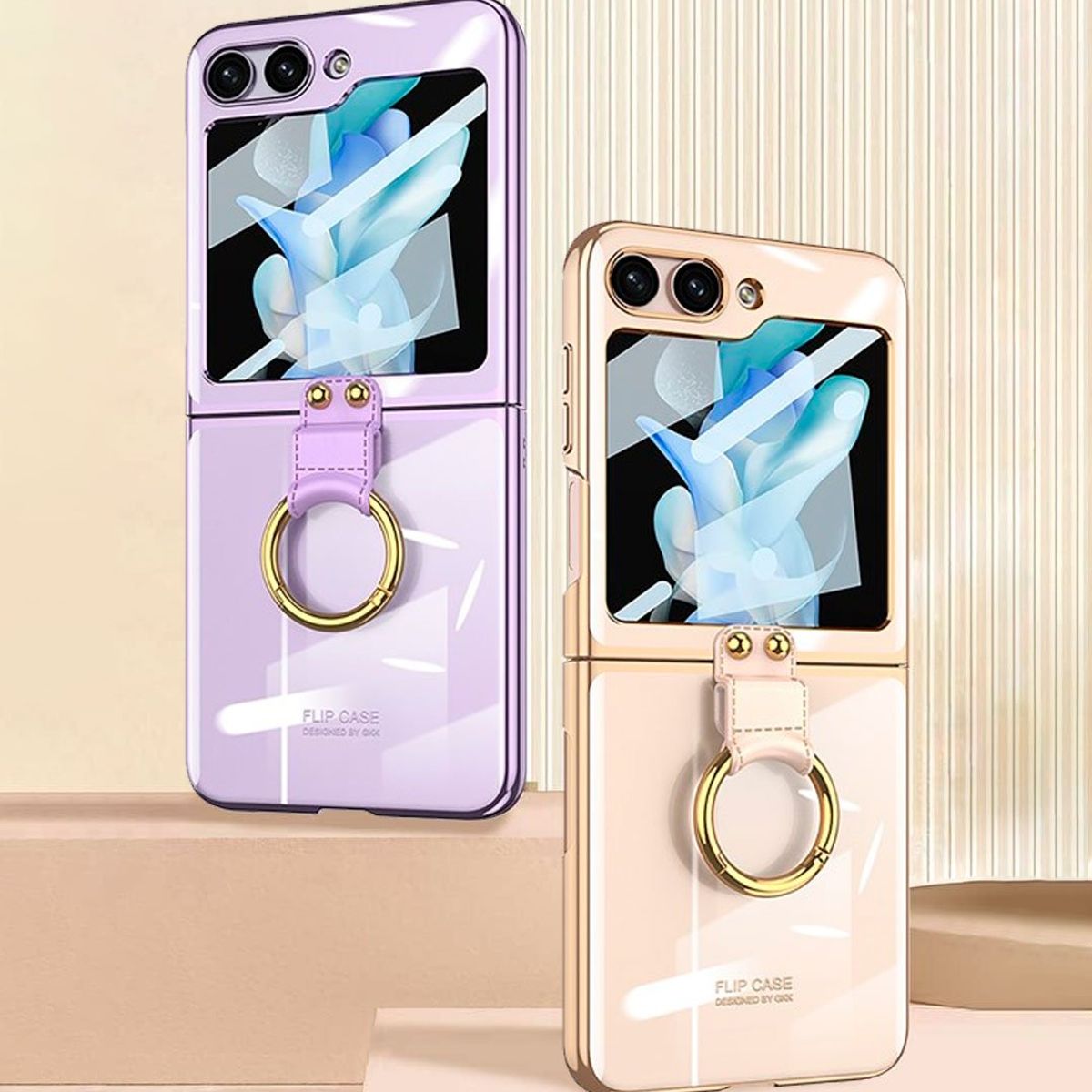 GENERICO - Estuche GKK Phantom Anillo De lujo para Samsung Z Flip 6 Lila