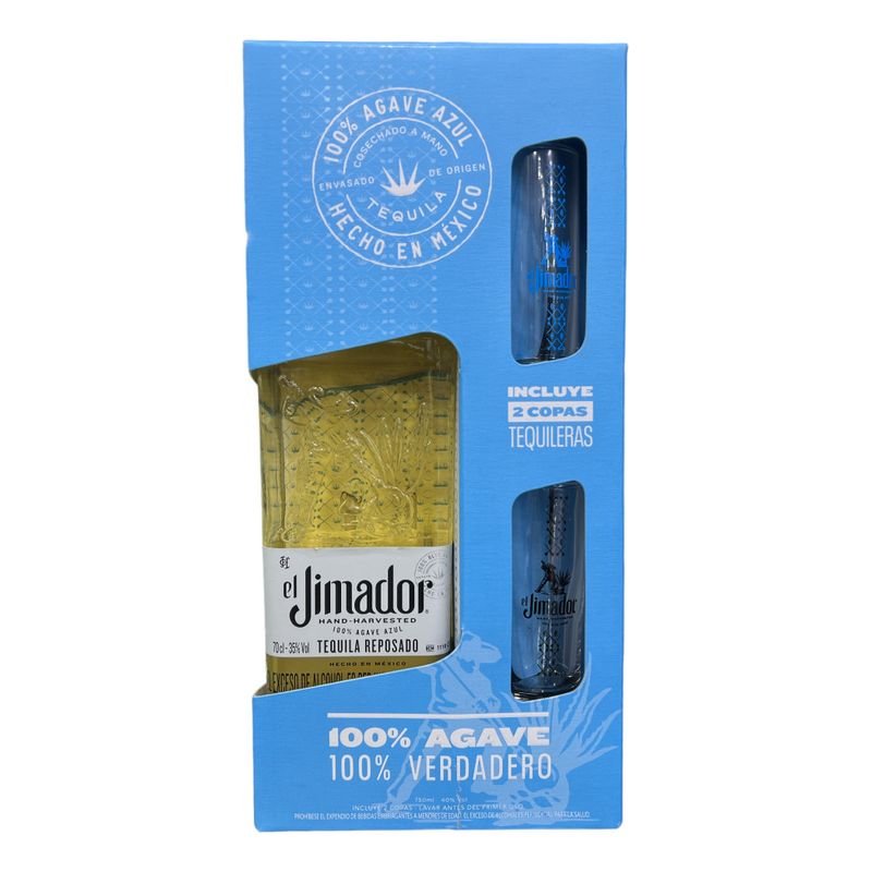 NACIONAL - Tequila Reposado El Jimador + 2 Copas