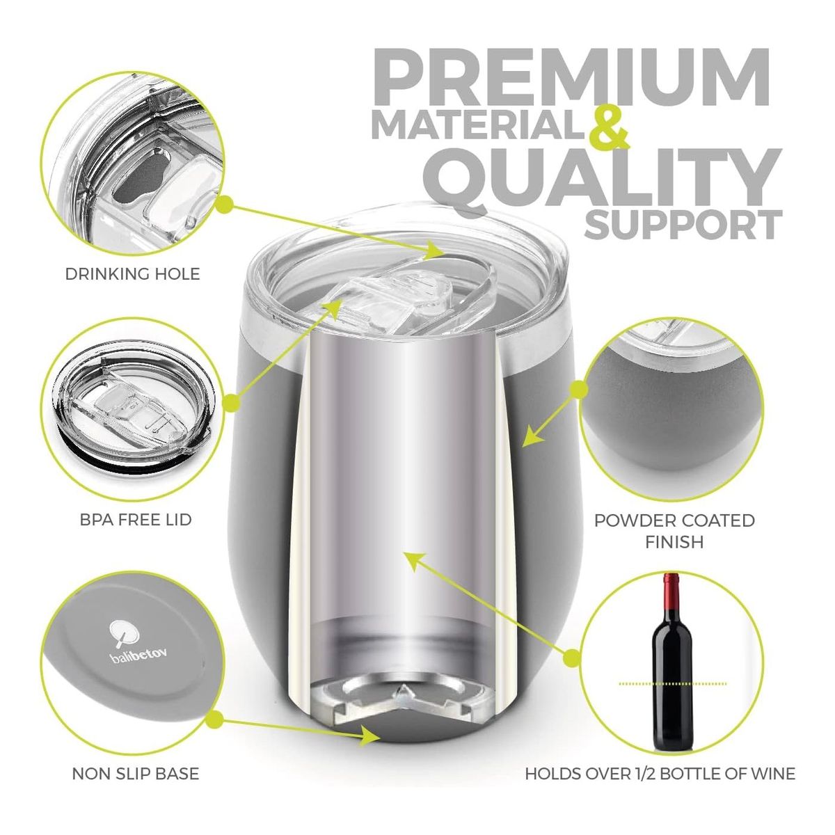 MULTIPLACE COLOMBIA - Termo Vaso Termico Acero Mug Mate Vino Te Café 354 ml Azul