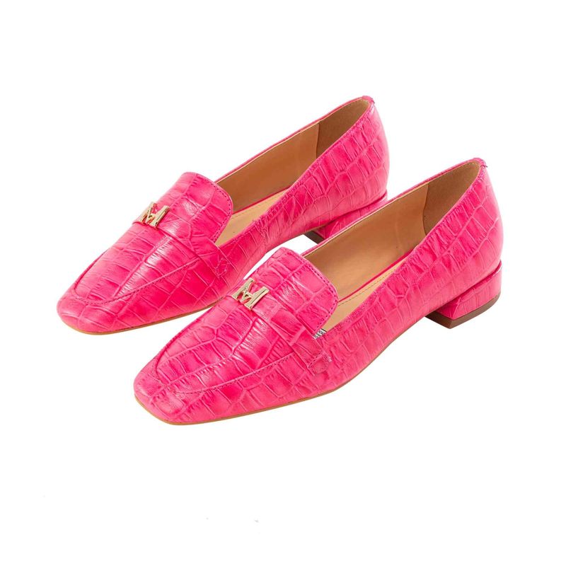 MARIO HERNANDEZ - Mocasín Loafer Amaranta Fucsia Croco MH Mocs