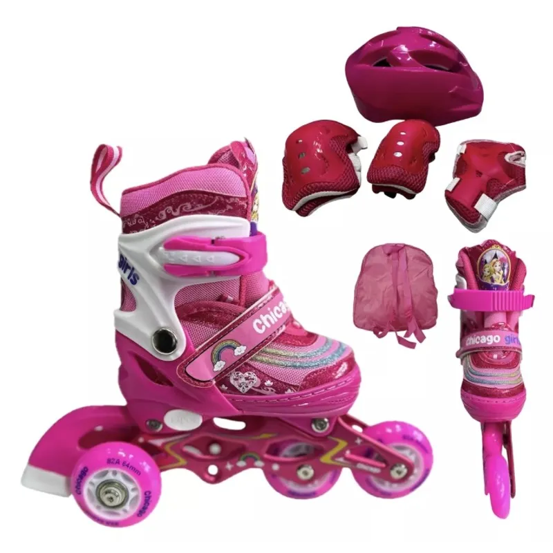 GENERICO - Patines Semiprofesionales Miqui Negro Fucsia
