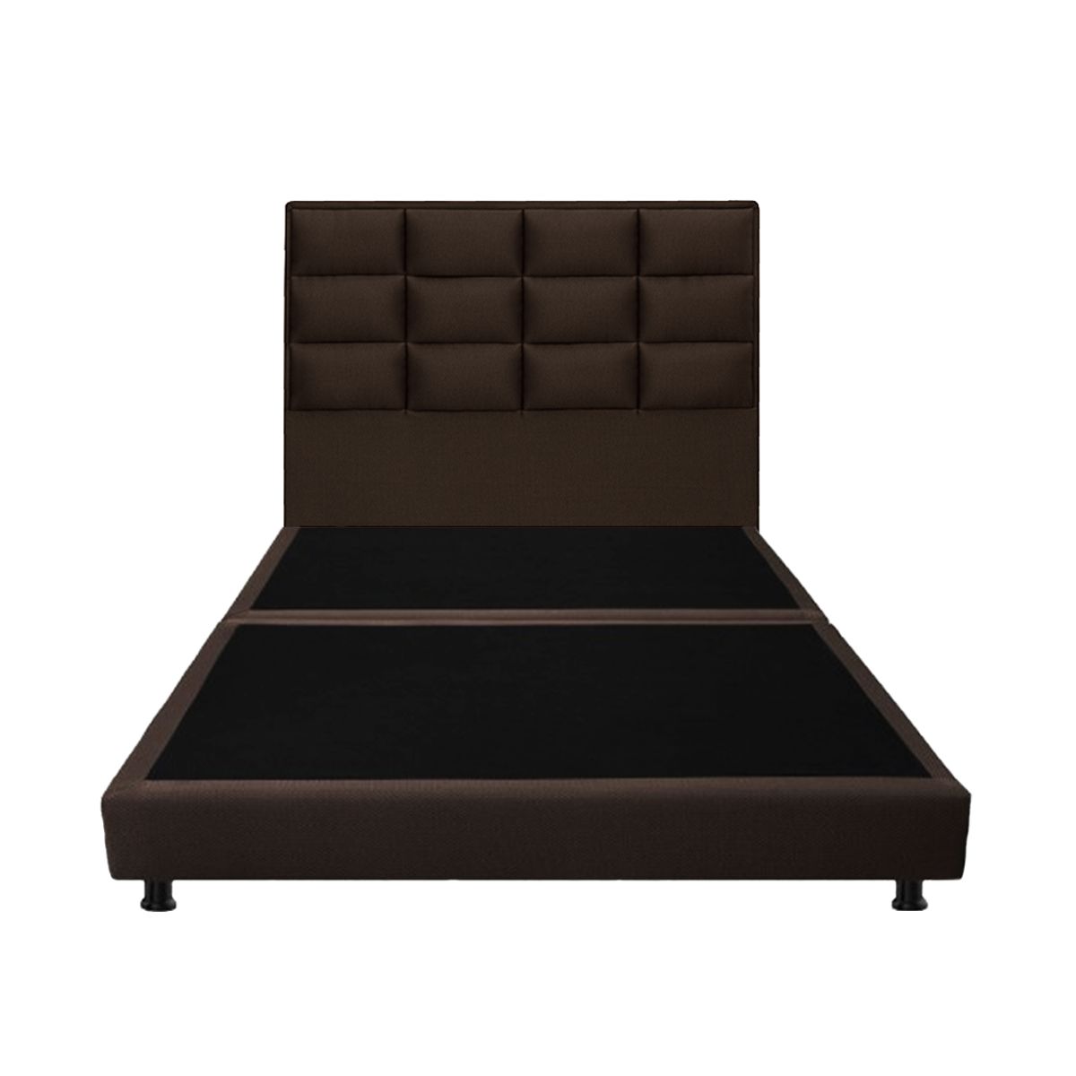 DORMILANDIA - Combo Base Cama Dividida Café Doble 140x190 + Cabecero Londres
