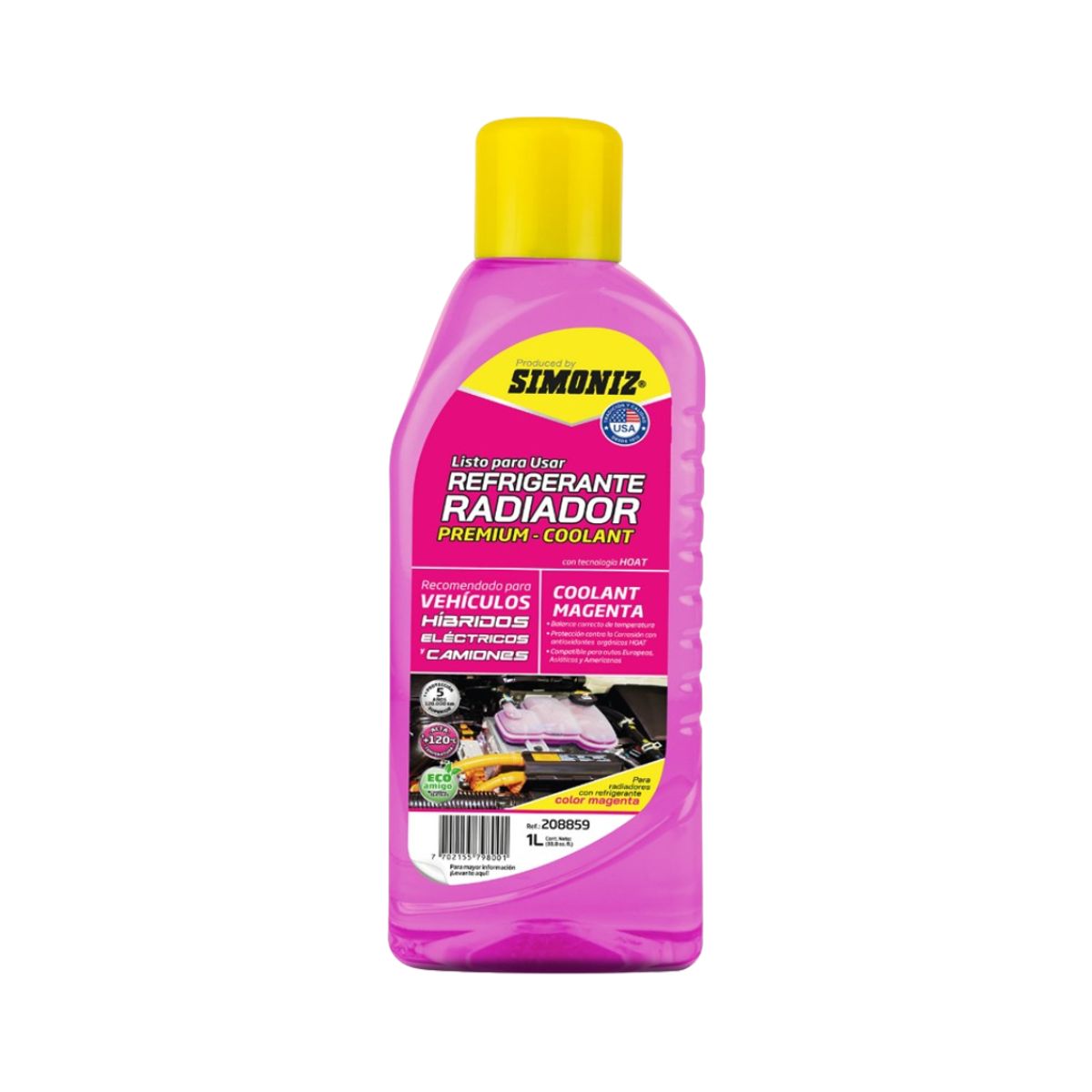 SIMONIZ - Refrigerante Radiador Premium Motores Híbridos - 1000ML