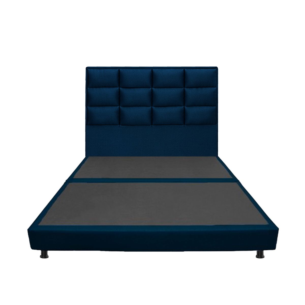 DORMILANDIA - Combo Base Cama Dividida Azul Queen 160x190 + Cabecero Londres
