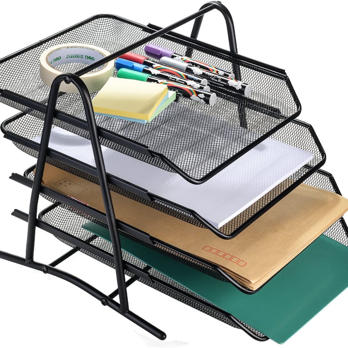 ALFRA - Bandeja organizadora metálica en malla x 4 puestos