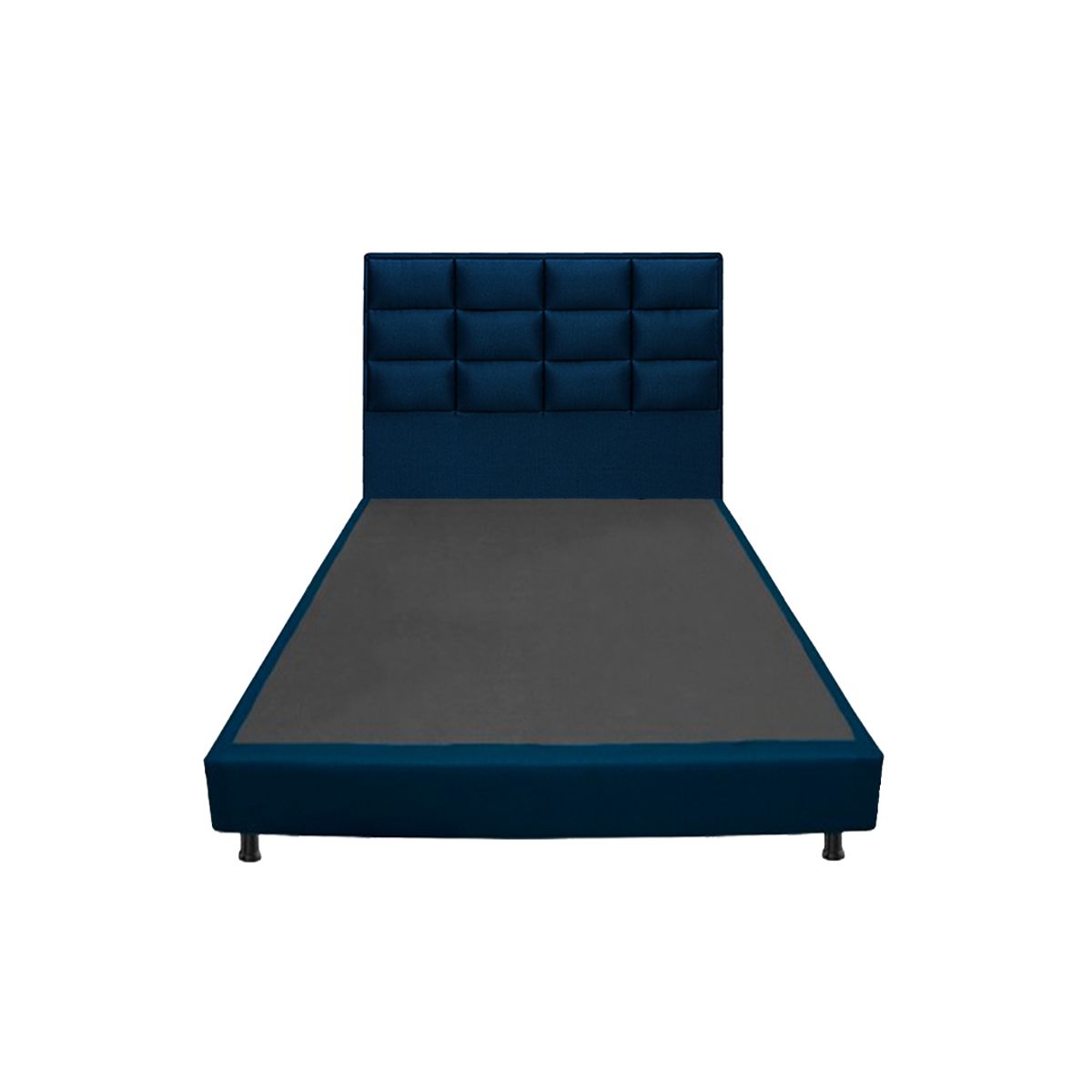 DORMILANDIA - Combo Base Cama Entera Azul Sencillo 100x190 + Cabecero Londres