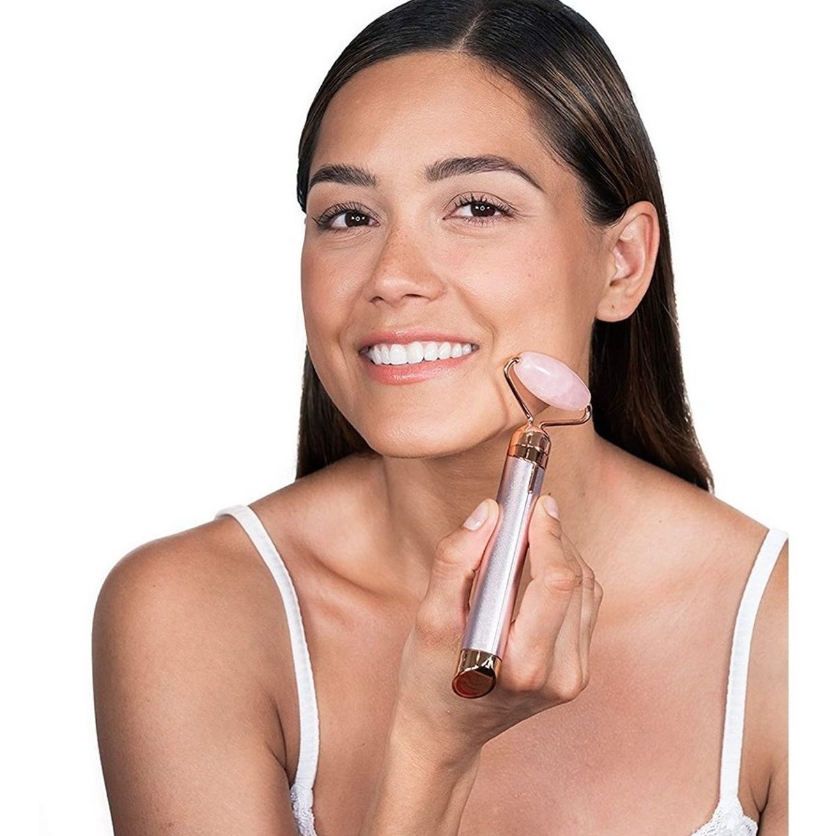 FLAWLESS - Rodillo Masajeador Facial Vibratorio Electrico Portatil