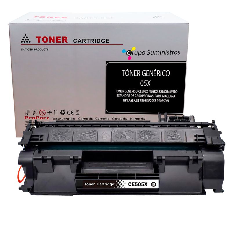 PREMIUM - Tóner 05X Generico Negro Para Impresoras HP Larserjet P2035 P2055