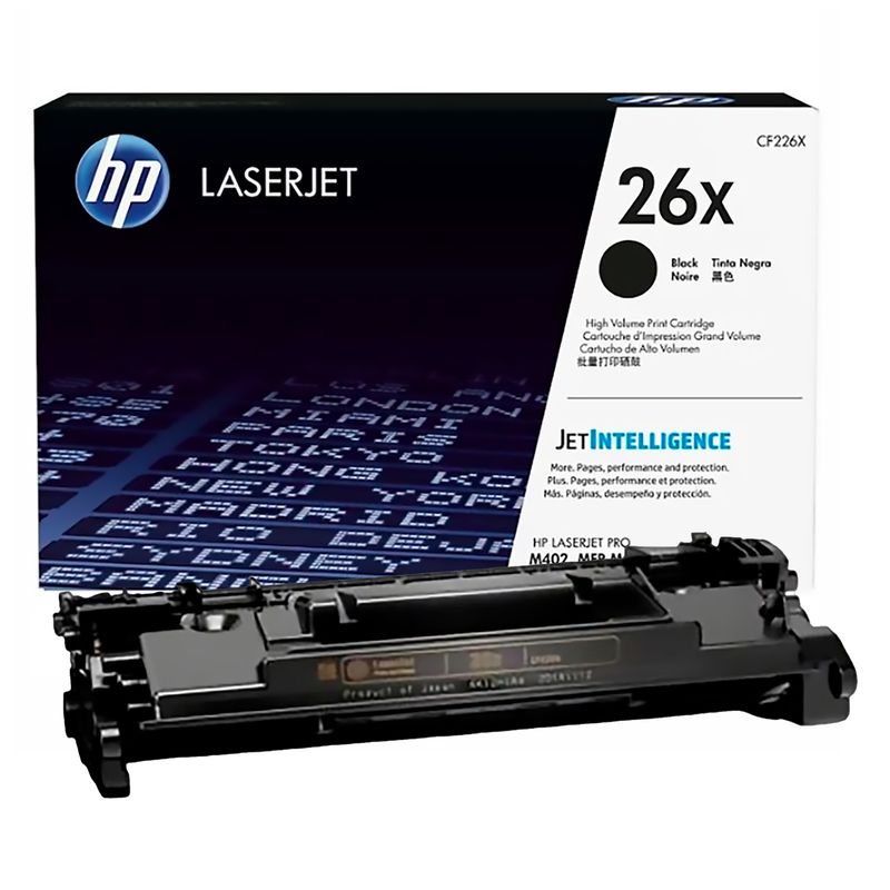 HP - Tóner 26X HP Negro Para Impresoras HP Laserjet Pro M402 MFP M426