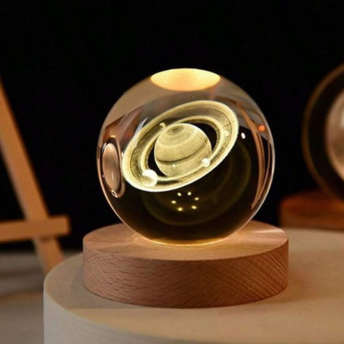 LUMBERMAN - Lámpara Led 3D Esfera Proyector Saturno+obsequio Astronauta Porta Cel