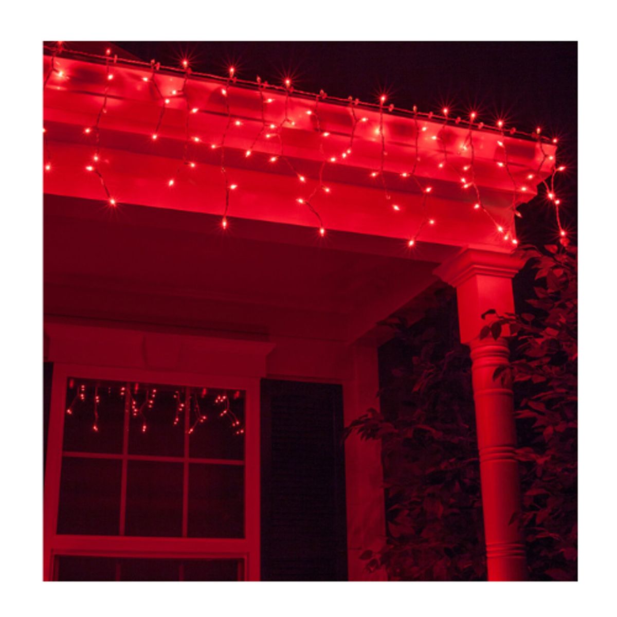 GENERICO - Luz Led Cortina 3mtr X 45cm 100 Luces Navidad Roja