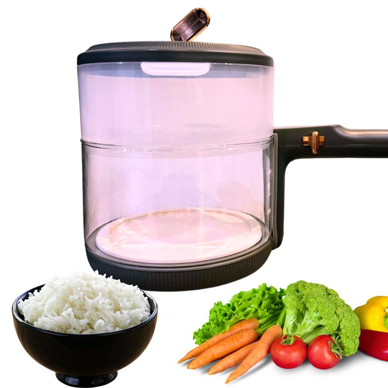 GENERICO - Olla Electrica Multifuncion Con Vaporera Para Vegetales Ibf