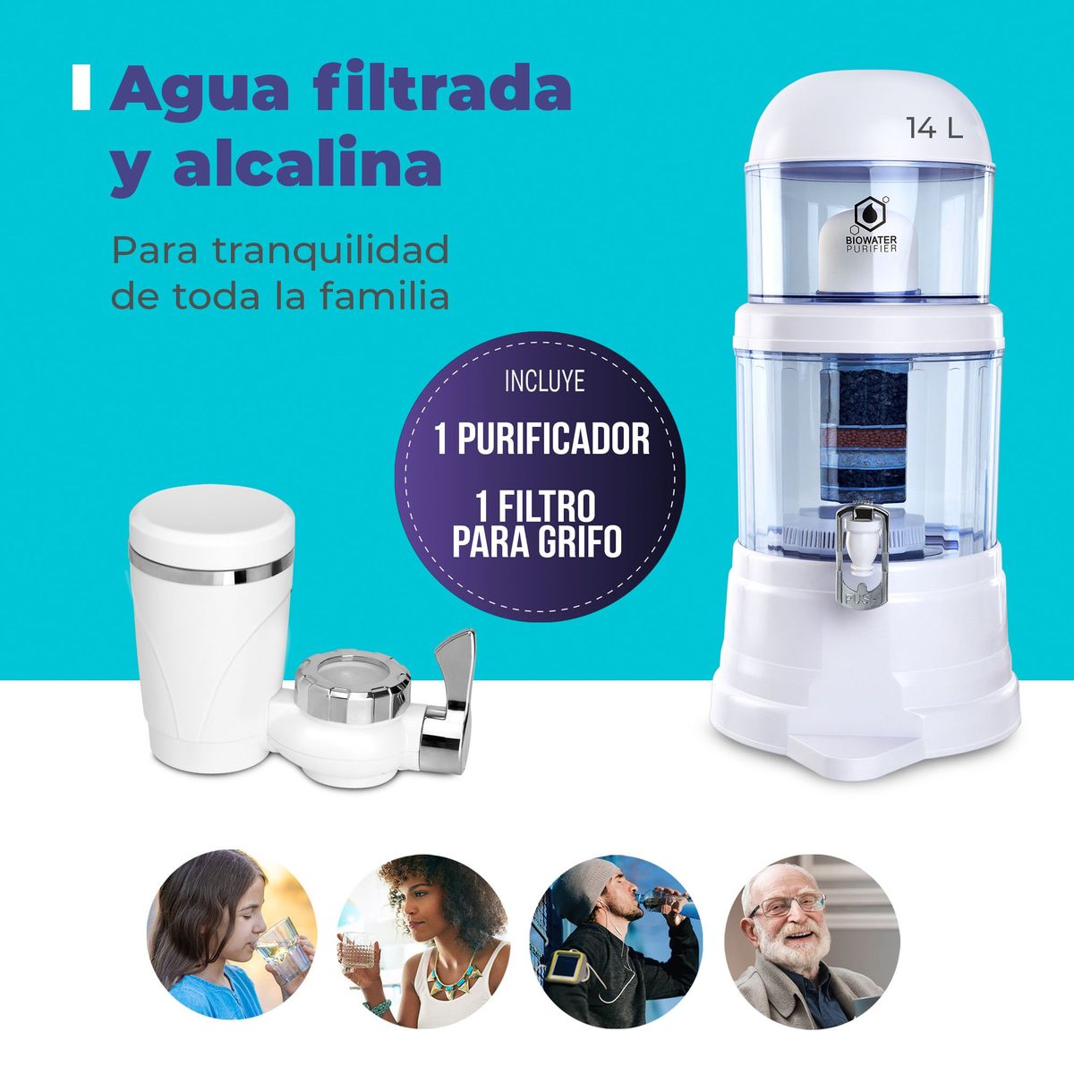 CHEF MASTER - Kit Filtro de Agua Chef Master + Filtro Para Grifo