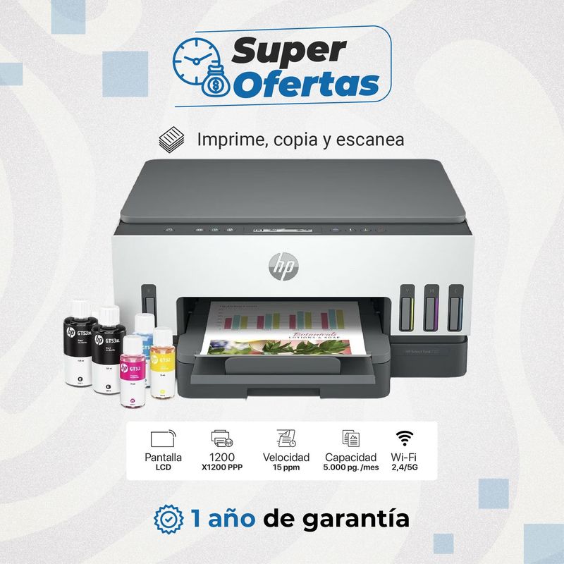 HP - Impresora Multifuncional HP Smart Tank 720