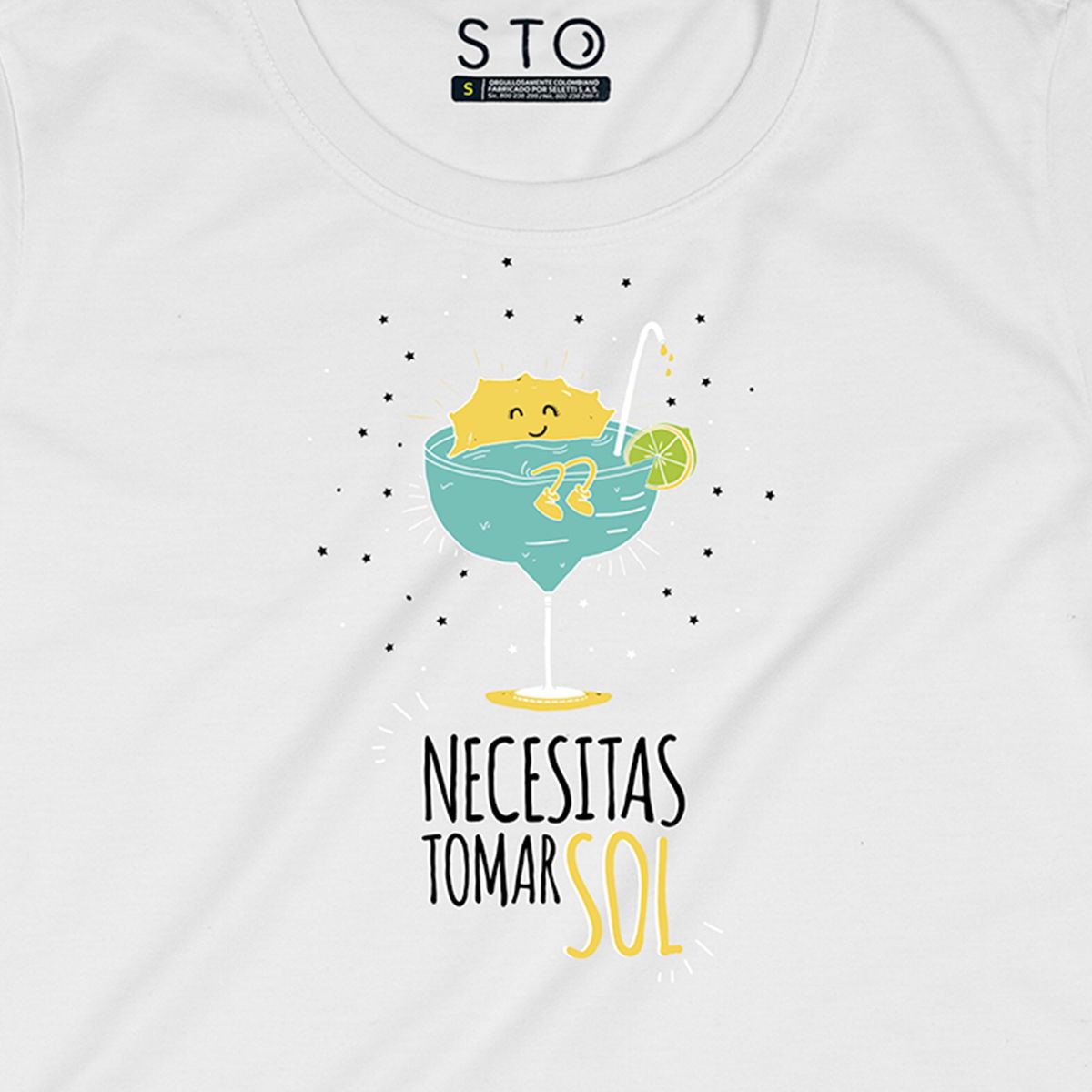 SIABATTO - Camiseta Estampada Mujer - Necesitas Tomar Sol