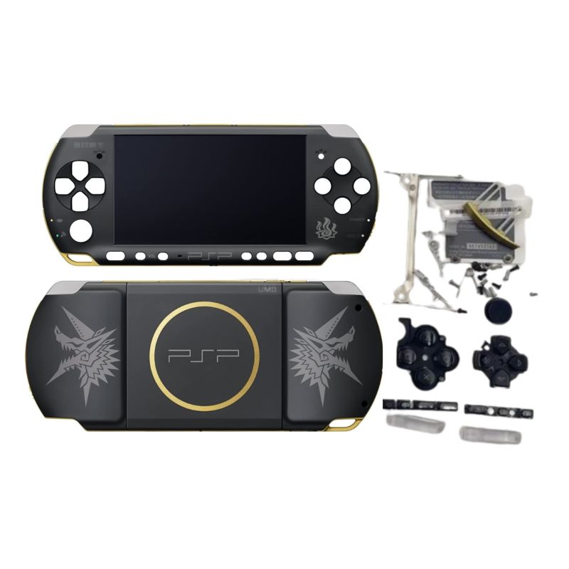 GENERICO - Carcasa Monster Hunter Repuesto para Sony PSP Serie 3000