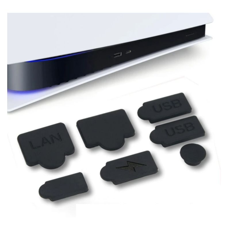 GENERICO - Set Tapones protector humedad y tapa polvo para Sony Ps5.