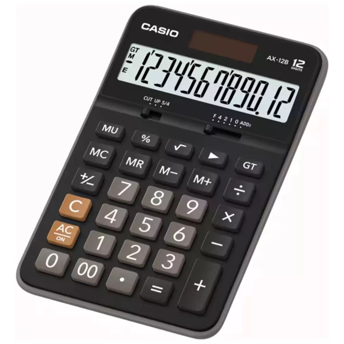 CASIO - Calculadora Casio De Escritorio 12 Digitos Carga Solar Ax12b