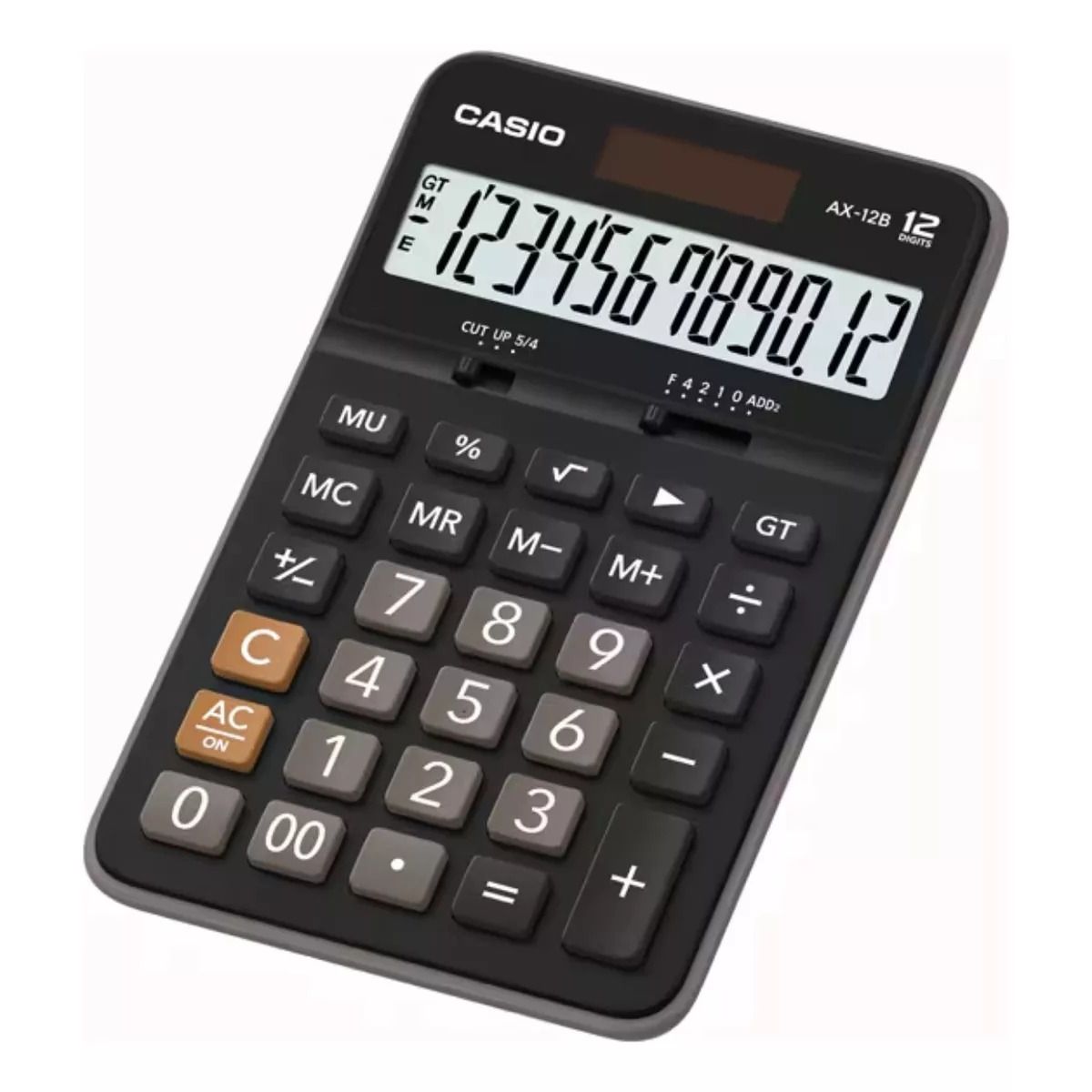 CASIO - Calculadora Casio De Escritorio 12 Digitos Carga Solar Ax12b