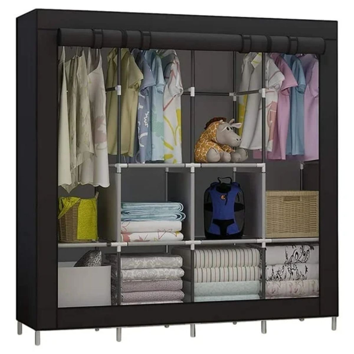 GENERICO - Closet Armario Para Ropa Organizador 10 Estantes 1.70cm Alto
