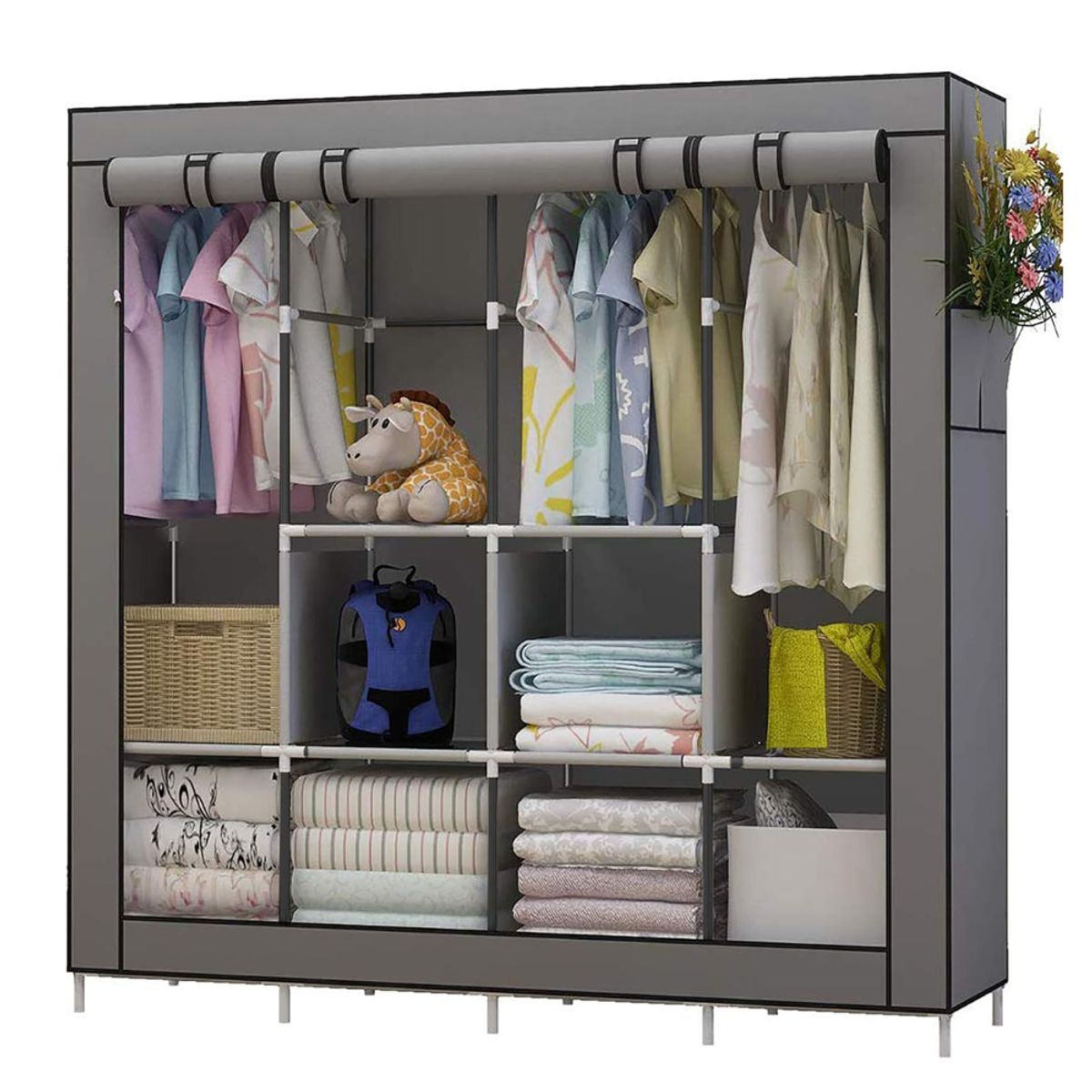 GENERICO - Closet Armario Para Ropa Organizador 10 Estantes 1.70cm Alto