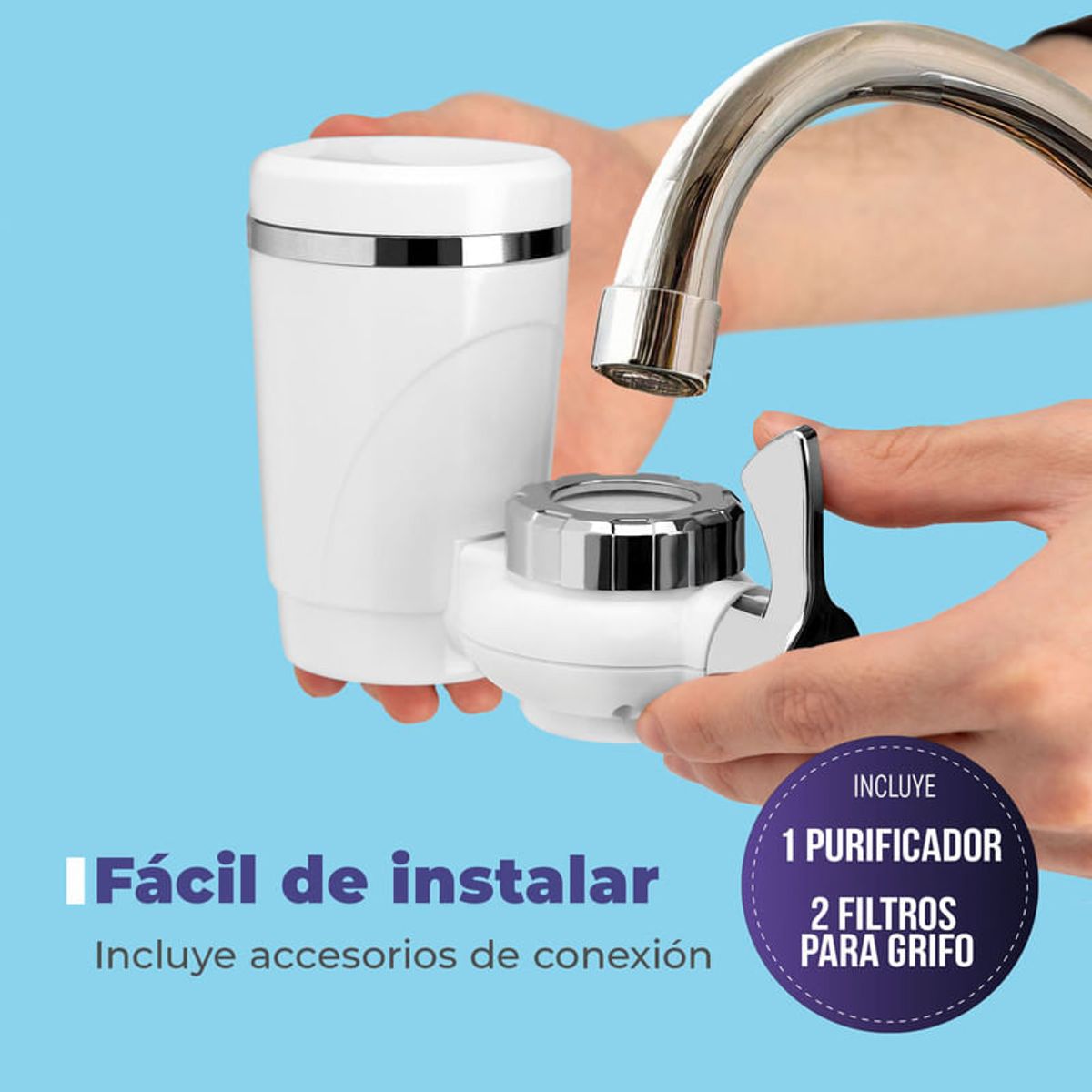 CHEF MASTER - Kit Purificador de Agua Chef Master + 2 Filtros Para Grifo