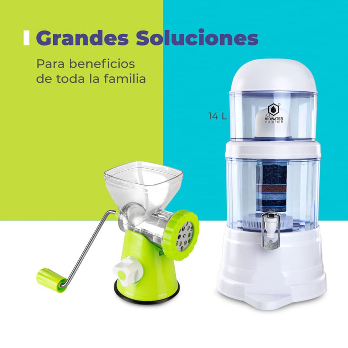CHEF MASTER - Filtro de Agua Biowater Chef Master + Molino Multiusos Carne