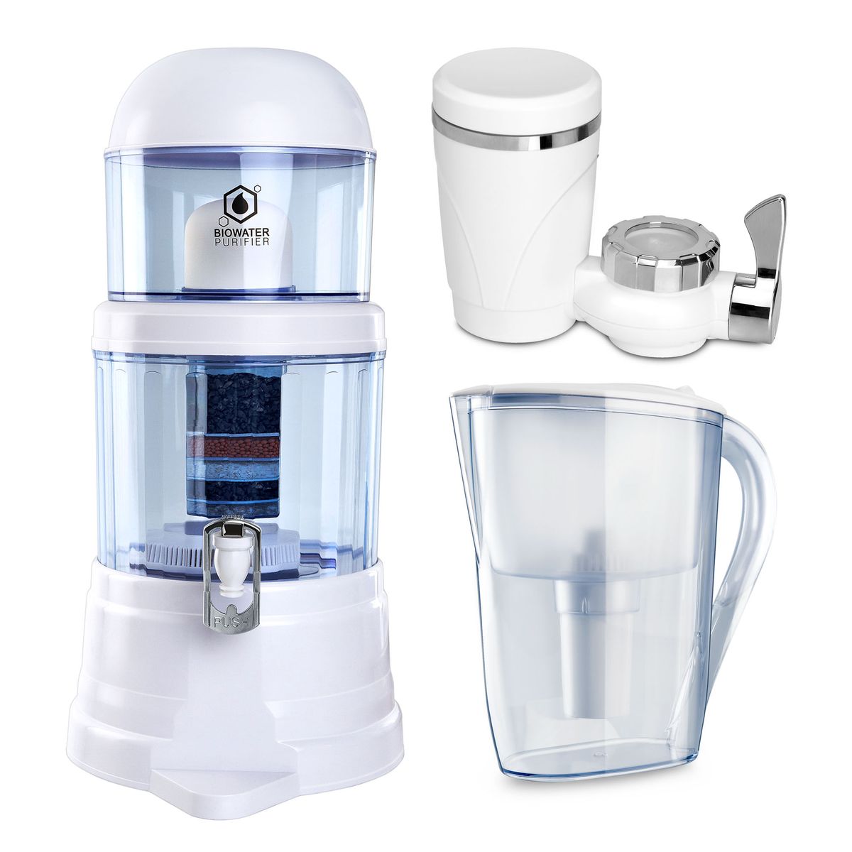 CHEF MASTER - Filtro de Agua Chef Master + Filtro Grifo + Jarra Filtradora