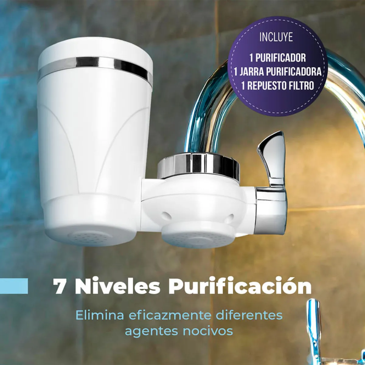 CHEF MASTER - Filtro de Agua Chef Master + Filtro Grifo + Jarra Filtradora